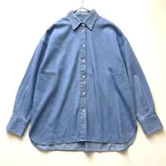 24SS✨VERMEIL par ienaダンガリーシャツ ブルー 長袖のサムネイル