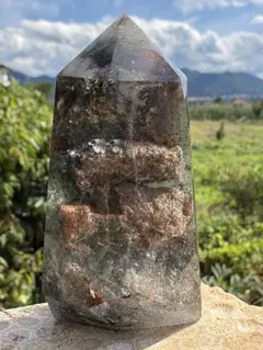 ✳ＡＡＡ高品質　逸品　四季ガーデンクォーツ柱　庭園水晶 幽霊水晶　天然石140gのサムネイル