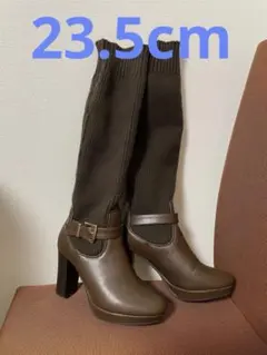 byあしながおじさん　厚底ニットロングブーツ　8890779