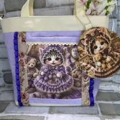 スクエアワンハンドルトート ジョリーフルール♡コラコラ×リバティ