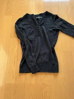 Green label relaxing vネック　薄手ニット　黒　38