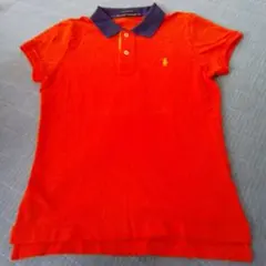 322）Ralph Lauren The Skinny Polo M オレンジ