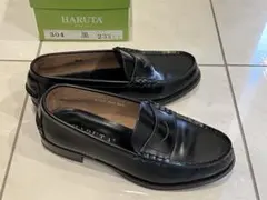 HARUTA 本革304 黒 ローファー 23.5cm 2E