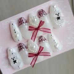 No.63　フレンチガーリー　リボン　くま