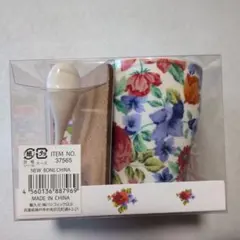 花柄 マグカップ スプーン コースター セット