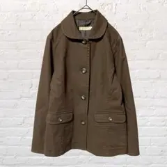 12332 美品CROCODILE クロコダイル Mコットンジャケット 丸襟