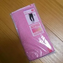 ★80サイズ★新品★未使用★未開封★ユニクロ★ヒートテック★タイツピンクボーダー