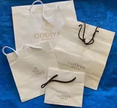 【紙袋】　『GODIVA』の紙袋セット（4袋）