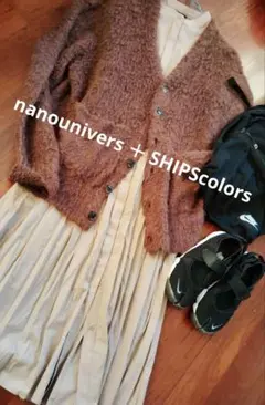 nanouniversニット ＋ SHIPScolorsワンピコーデ♪体型隠も♪