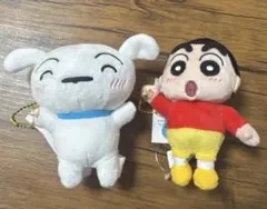 クレヨンしんちゃん　ぶら下がりマスコット　2個セット シロ しんちゃん セット