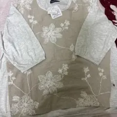 drug stores 花柄五分袖カットソー サイズ3