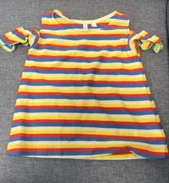 MARKEY’S ボーダー ワンピース 90 キッズ カラフル 半袖 子供服