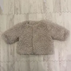 petit main 80 ファーアウター ベージュ