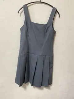 GU グレー ノースリーブ ミニワンピース S