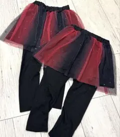 セット売り♡ スパッツ付きスカート　チュール　キッズ　可愛い　110 120