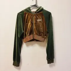 X-girl VELOUR COMPACT ZIP UP HOODIE