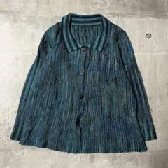 vintage リブニット ショールカラーカーディガン 90s 00s 1点物