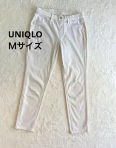 UNIQLO デニム風レギンス 白 伸縮性あり パンツ Ｍサイズ