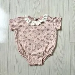 バースデイ　花柄フリルロンパース 半袖　70サイズ