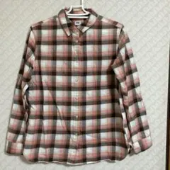 UNIQLO／春カラー ピンクチェック柄／長袖シャツ
