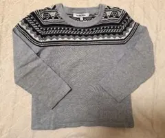 GLOBAL WORK 長袖カットソー グレー 110㎝ 120㎝