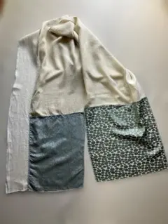 ドット＆小花柄 イタリア製ストール 美品！