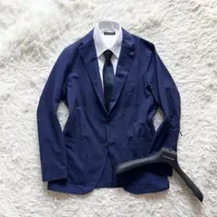 美品>TAGLIATORE ヴェスビオ ネイビー ウールジャケット サイズ46