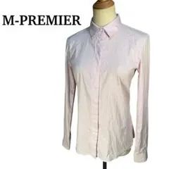 M-PREMIER エムプリミエ ストライプ シャツ レディース【S】ピンク/白のサムネイル