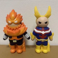 ヒロアカ ぬいぐるみキーホルダー オールマイト エンデヴァー 2体
