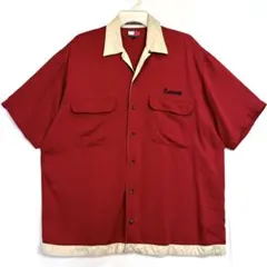 TOMMYHILFIGERトミーヒルフィガー半袖ワークシャツ開襟チェーンステッチ
