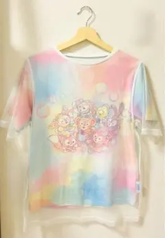 ダッフィーアンドフレンズ カラフルハピネス Tシャツ Sサイズ