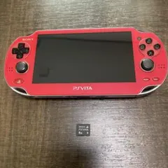美品　PSVita レッド　メモリーカード8GB付き　PCH-1100ZA03