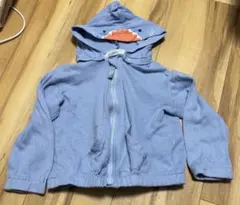 水色 シャークフード パーカー