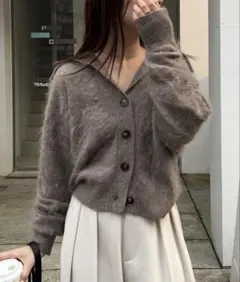 CAPRICIEUX LE'MAGE ミンクタッチカーディガン ブラウン