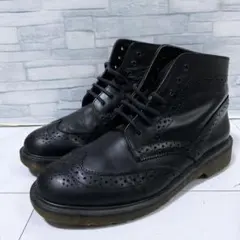 名作 ドクターマーチン 9582 英国製 ウィングチップ 革靴 黒 26 UK7