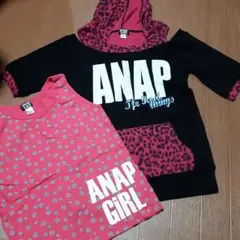 アナップ ガール Tシャツ、S(140) ノースリーブ、です。