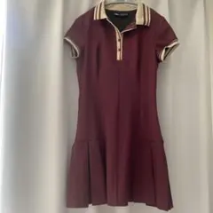 ZARA ザラ　コントラストリブ編みプリーツワンピース