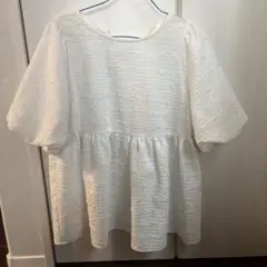 ハニーズCOLZA 半袖ブラウス S ホワイト