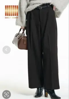 coca ブラック ワイドパンツ Lサイズ