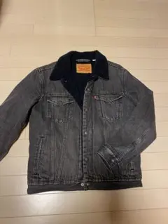 Levi's ボア襟付きデニムジャケット Sサイズ グレー