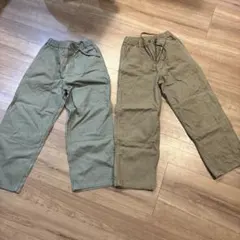 GU カーキ ベージュ 長ズボン S