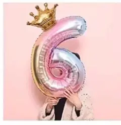 6　数字　風船　バルーン　誕生日 パーティー 記念日 装飾 アルミホイルバルーン