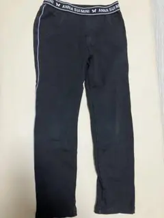 ANNA SUI MINI 黒いパンツ サイドストライプ　120