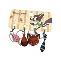 海外 MINISO ディスニー ズートピア ニック めじるしチャーム