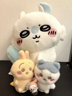 【美品】ちいかわ ぬいぐるみ マスコット 4点セット モモンガ ハチワレ うさぎ