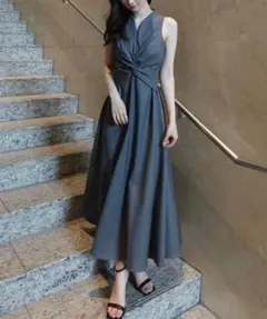 ✨anuans ツイストギャザーワンピース✨