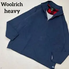 【極上】Woolrichハーフジップスウェットトップス裏起毛バッファローチェックのサムネイル