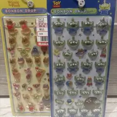 ボンボンドロップシール くまのプーさん & トイ・ストーリーリトルグリーメン