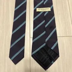 BURBERRY バーバリー ネクタイ ストライプ シルク ロゴ刺繍のサムネイル