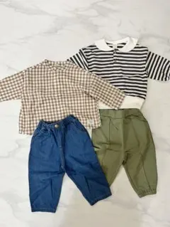 【新品未使用】テータテート トレーナー ズボン4点セット 80